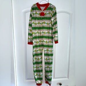 GRINCH CHRISTMAS union suit zip pajamas kids